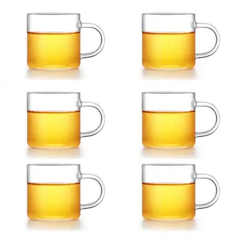 Thickened heat-resistant glass cup with handle transparent kungfu cup High borosilicate Round straight cup with small cup
Thickened heat-resistant glass cup with handle transparent kungfu cup High borosilicate Round straight cup with small cup