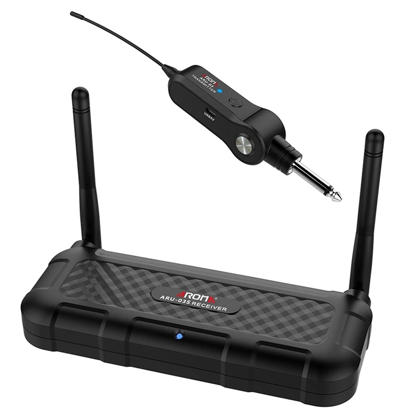 AROMA ARU-03S UHF Wireless Guitar Transmitter Receiver True Diversity o Transmission System
AROMA ARU-03S UHF Wireless Guitar Transmitter Receiver True Diversity o Transmission System