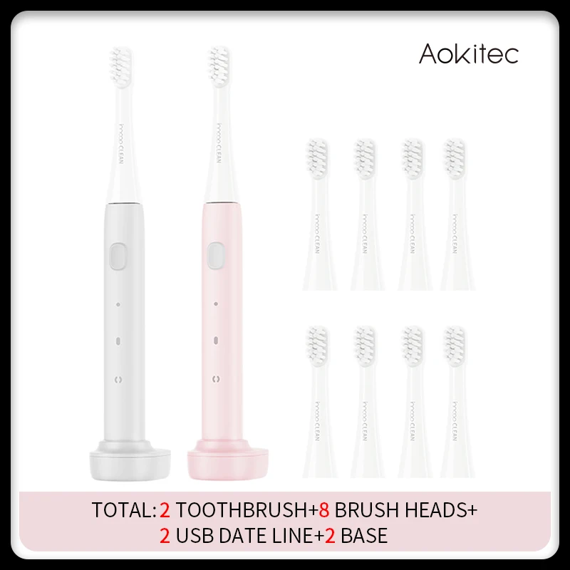 Aokitec Electric Toothbrush Wireless Rechargeable Buy One Get One Free Automatic Sonic Tooth brush Waterproof Replacement Heads
Aokitec Electric Toothbrush Wireless Rechargeable Buy One Get One Free Automatic Sonic Tooth brush Waterproof Replacement Heads