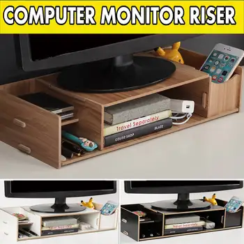 Multi-function Desktop Monitor Stand Computer Screen Riser Wood Shelf Plinth Strong Laptop Stand Office Desktop Storage Shelf
Multi-function Desktop Monitor Stand Computer Screen Riser Wood Shelf Plinth Strong Laptop Stand Office Desktop Storage Shelf