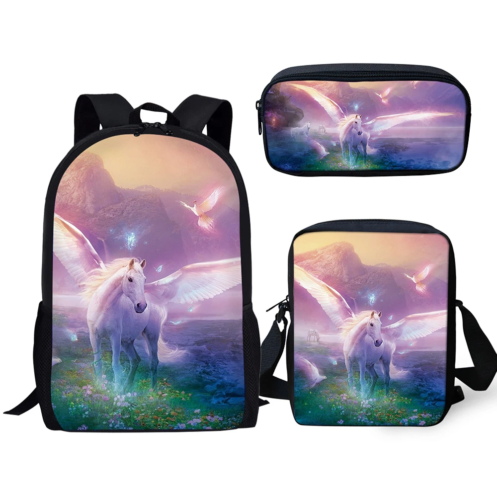 HaoYun Fashion Kids 3PCs Set Backpack Cute Horse Pattern School Bag Students Fantasy Unicorn Prints Backpack/Flaps Bag/Pen Bags
HaoYun Fashion Kids 3PCs Set Backpack Cute Horse Pattern School Bag Students Fantasy Unicorn Prints Backpack/Flaps Bag/Pen Bags
