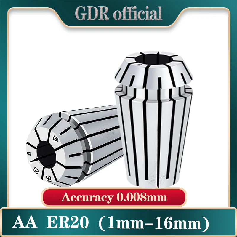 ER20 collet ER Collet Chuck ER20 Collet High Precision 0.008 1mm-16mm ER20 Spring Collet High Precision Collet er20 Collet Set 
ER20 collet ER Collet Chuck ER20 Collet High Precision 0.008 1mm-16mm ER20 Spring Collet High Precision Collet er20 Collet Set
