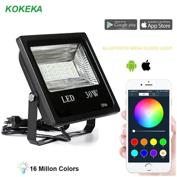 Led Flood Light RGB White Colorful Bluetooth Remote Control Spotlight Outdoor Waterproof IP66 AC 110-265V 30W/60W Street Lights
Led Flood Light RGB White Colorful Bluetooth Remote Control Spotlight Outdoor Waterproof IP66 AC 110-265V 30W/60W Street Lights