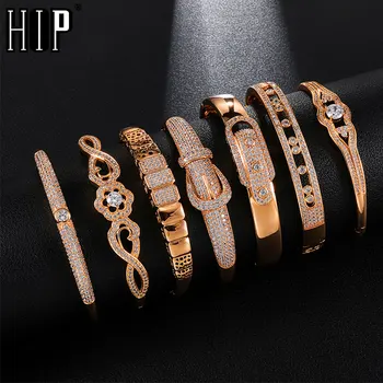 Hip Hop Full Iced Out Cubic Zircon Personality Micro Paved Bling CZ Wave Bangle Bracelet For Men Women Jewelry
Hip Hop Full Iced Out Cubic Zircon Personality Micro Paved Bling CZ Wave Bangle Bracelet For Men Women Jewelry
