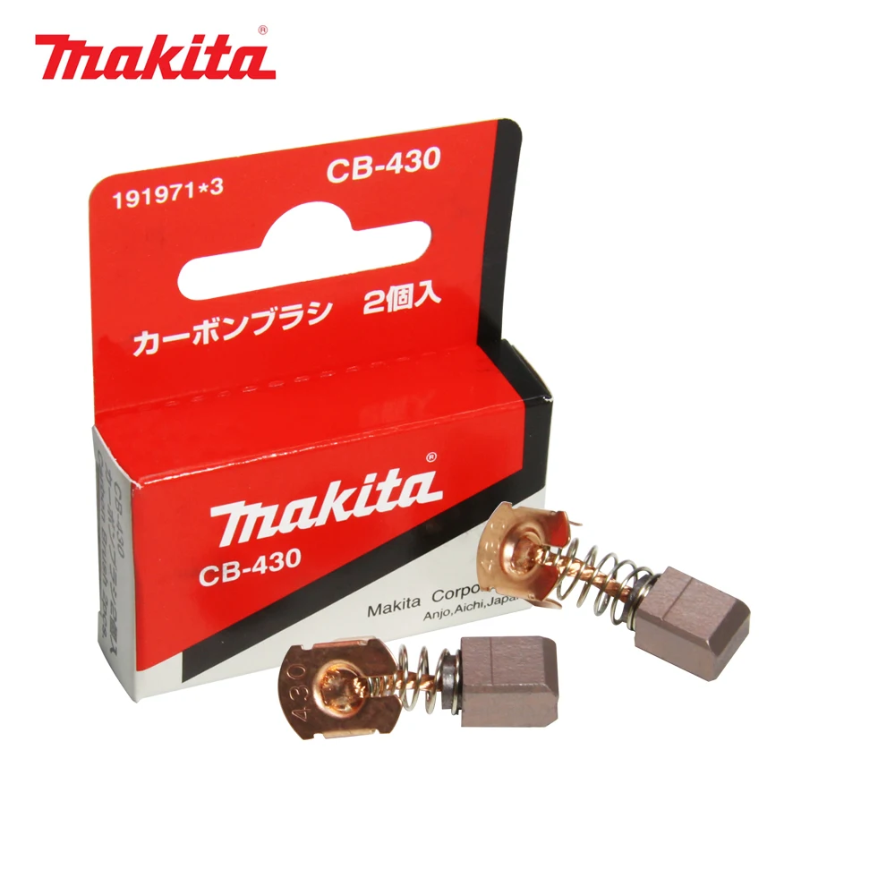 Оригинальные карбоновые щетки Makita CB430 191971-3 7x7 35x10 мм запасные части для дрели 6337D