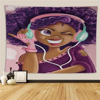 HELENGILI Home Furnishing Black African Girl Tapestry Wall Hanging Sandy Beach Picnic Throw Rug Camping Tent Sleeping Pad #FZ25
HELENGILI Home Furnishing Black African Girl Tapestry Wall Hanging Sandy Beach Picnic Throw Rug Camping Tent Sleeping Pad #FZ25