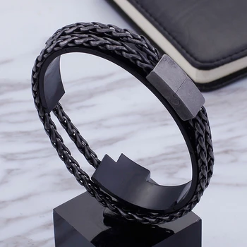 Punk 21.5cm Long Link Chain Bracelets For Men Stainless Steel Double Layer Matte Chain Link Wrist Bracelets Male Jewelry 
Punk 21.5cm Long Link Chain Bracelets For Men Stainless Steel Double Layer Matte Chain Link Wrist Bracelets Male Jewelry