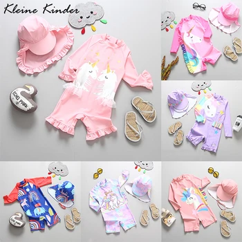 Baby Swimwear Girls Swimsuit Child UV Unicorn Print Long Sleeves Children's Bathing Suit One Piece Girl Kids Swimming Suits 
Baby Swimwear Girls Swimsuit Child UV Unicorn Print Long Sleeves Children's Bathing Suit One Piece Girl Kids Swimming Suits