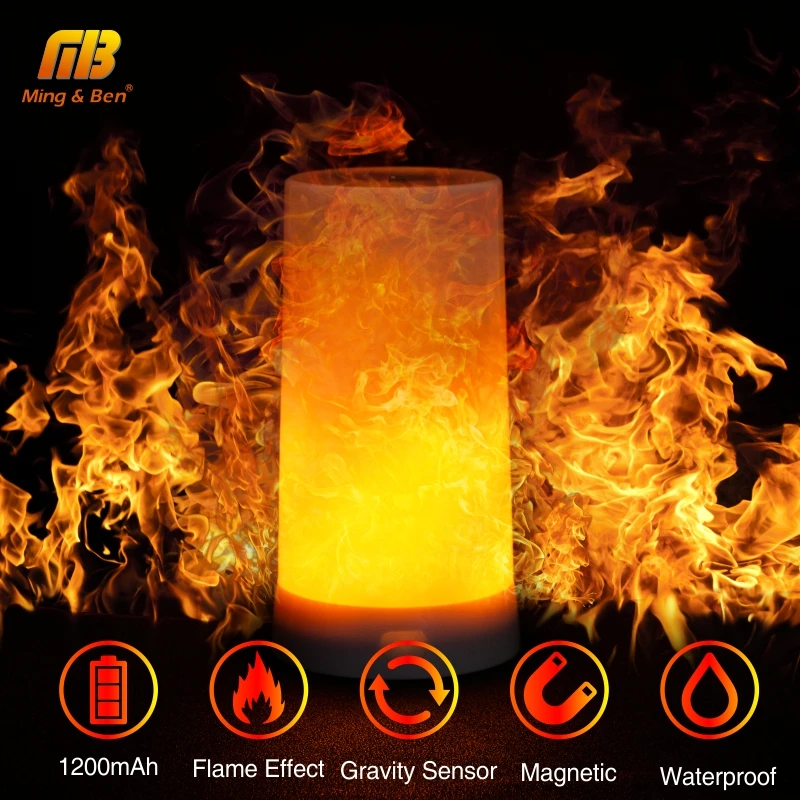 Creative LED Night Light Flame Lamp 3 modes+Gravity Sensor Flame Light USB Rechargeable Portable Flickering Emulation Decor
Creative LED Night Light Flame Lamp 3 modes+Gravity Sensor Flame Light USB Rechargeable Portable Flickering Emulation Decor