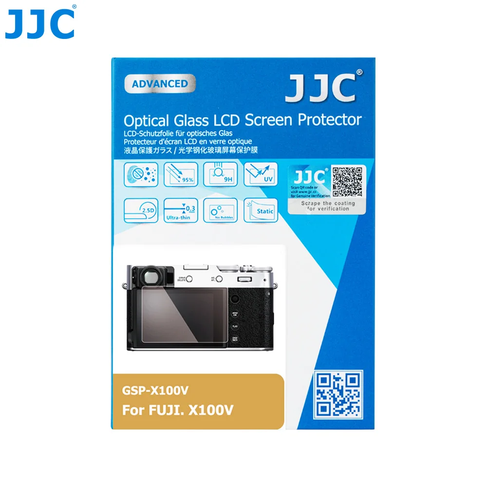 JJC Anti-Scratch Tempered Glass Camera Screen Protector for FUJIFILM X100V Mirrorless Camera 0.01" Ultra-Thin 2.5D Round Edges
JJC Anti-Scratch Tempered Glass Camera Screen Protector for FUJIFILM X100V Mirrorless Camera 0.01" Ultra-Thin 2.5D Round Edges