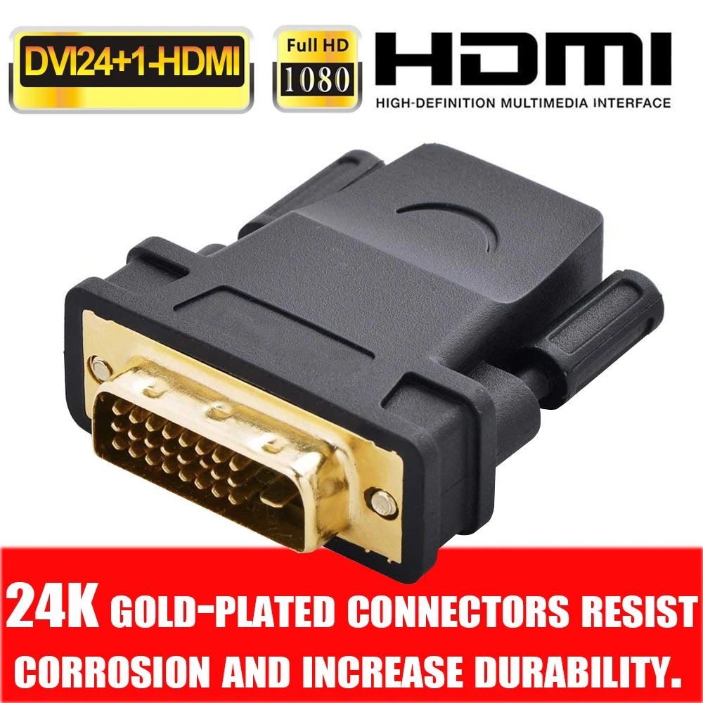 HDMI Interface Male To Female Converter 25 Pin Gold Plated TV Game PS4 HDTV PC Adapter Professional DVI-D 24+1 Socket 24+5
HDMI Interface Male To Female Converter 25 Pin Gold Plated TV Game PS4 HDTV PC Adapter Professional DVI-D 24+1 Socket 24+5