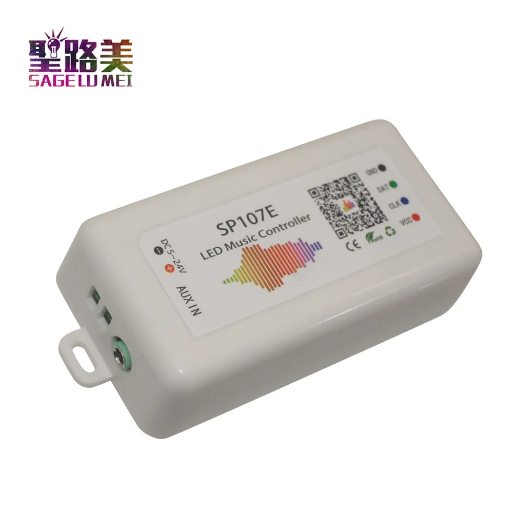 SP107E DC5V-24V Bluetooth Music LED Controller full color RGB SPI Control by phone APP for 2812 2811 1903 LED Strip Light Tape
SP107E DC5V-24V Bluetooth Music LED Controller full color RGB SPI Control by phone APP for 2812 2811 1903 LED Strip Light Tape