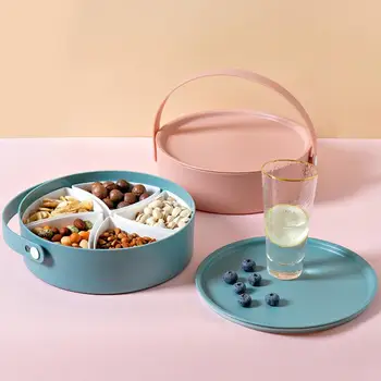 Creative Grid Candy Box Nuts Case Snack Storage Box Container Living Room Rotating Fruit Plate Desktop Organizer Plastic Box
Creative Grid Candy Box Nuts Case Snack Storage Box Container Living Room Rotating Fruit Plate Desktop Organizer Plastic Box