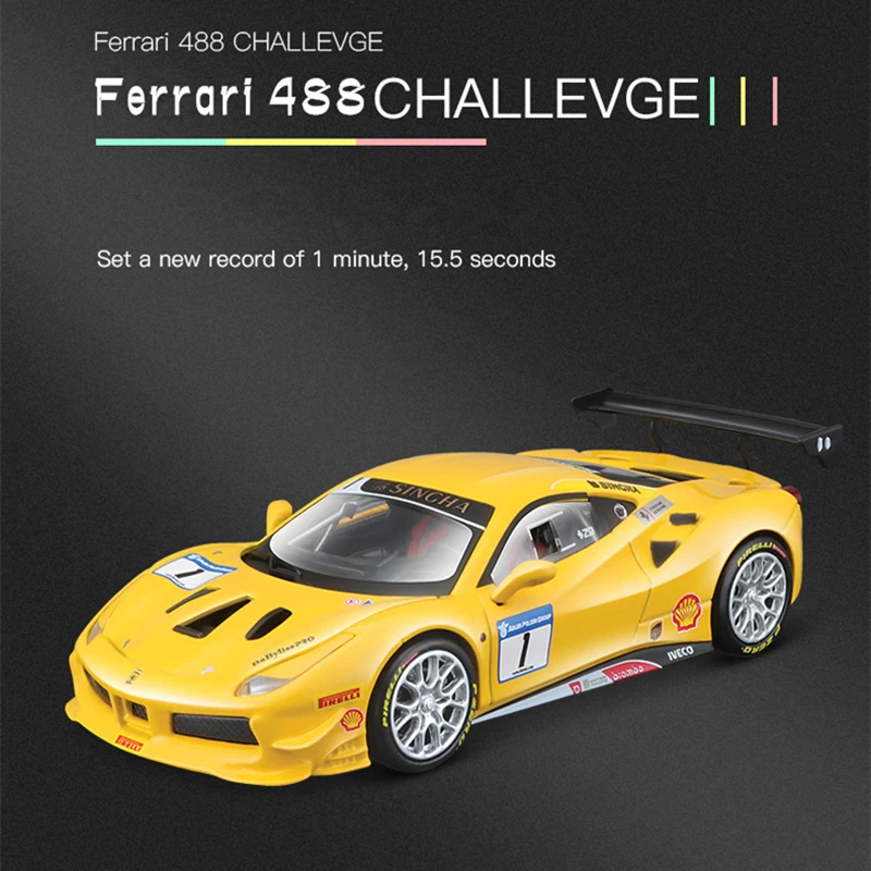 Bburago 1:43 Ferrari 488 CHALLEVGE series acrylic display box rally car model Simulation Alloy Car Model Collect gifts toy
Bburago 1:43 Ferrari 488 CHALLEVGE series acrylic display box rally car model Simulation Alloy Car Model Collect gifts toy