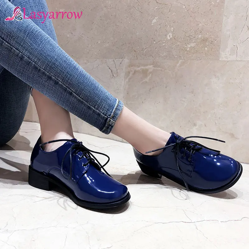 Lasyarrow Spring Chunky Heels Patent Faux Leather Lace Up Med Block Womens Shoes Heels Daily Leisure Red Black Blue Women Pump
Lasyarrow Spring Chunky Heels Patent Faux Leather Lace Up Med Block Womens Shoes Heels Daily Leisure Red Black Blue Women Pump