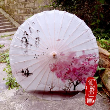 South Cassical Painting Peach Tree Blossoms Paper Umbrella Dancing Props Oiled Paper Parasol New House Hang Decoration
South Cassical Painting Peach Tree Blossoms Paper Umbrella Dancing Props Oiled Paper Parasol New House Hang Decoration