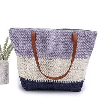 Women Rainbow Color Tote Handbag Rattan Woven Handmade Knitted Straw Beach Bag Large Capacity Women Shoulder Bag Bohemia 2020
Women Rainbow Color Tote Handbag Rattan Woven Handmade Knitted Straw Beach Bag Large Capacity Women Shoulder Bag Bohemia 2020