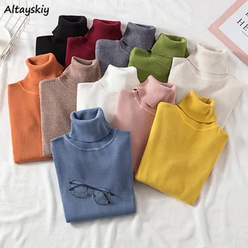 Pullovers Women Winter Solid Turtleneck Jumper Sweater Minimalist Daily Slim Casual Female Clothing Trendy Bottoming Basic Soft 
Pullovers Women Winter Solid Turtleneck Jumper Sweater Minimalist Daily Slim Casual Female Clothing Trendy Bottoming Basic Soft
