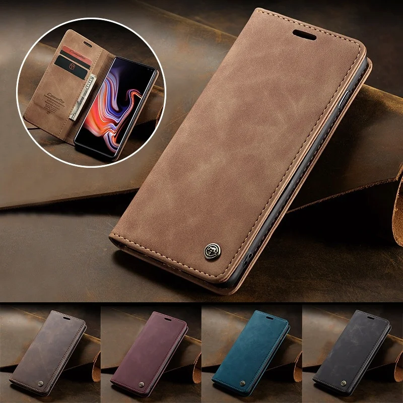 Кожаный чехол книжка в стиле ретро для Samsung Galaxy S20 Ultra S10 S9 S8 Plus S7 Edge Note20 A21S A51 A71 A20 A30