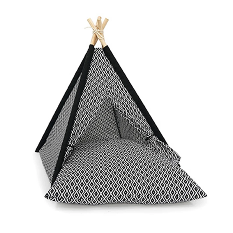 3 INS Hot! Pets Cats Bed Climbing Frame Small Solid Wood Washable Cat Tent Nest