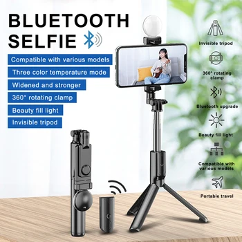 For iPhone IOS Android Wireless Bluetooth Selfie Stick Extendable Handheld Monopod Foldable Mini Tripod With Remote & Fill Light
For iPhone IOS Android Wireless Bluetooth Selfie Stick Extendable Handheld Monopod Foldable Mini Tripod With Remote & Fill Light