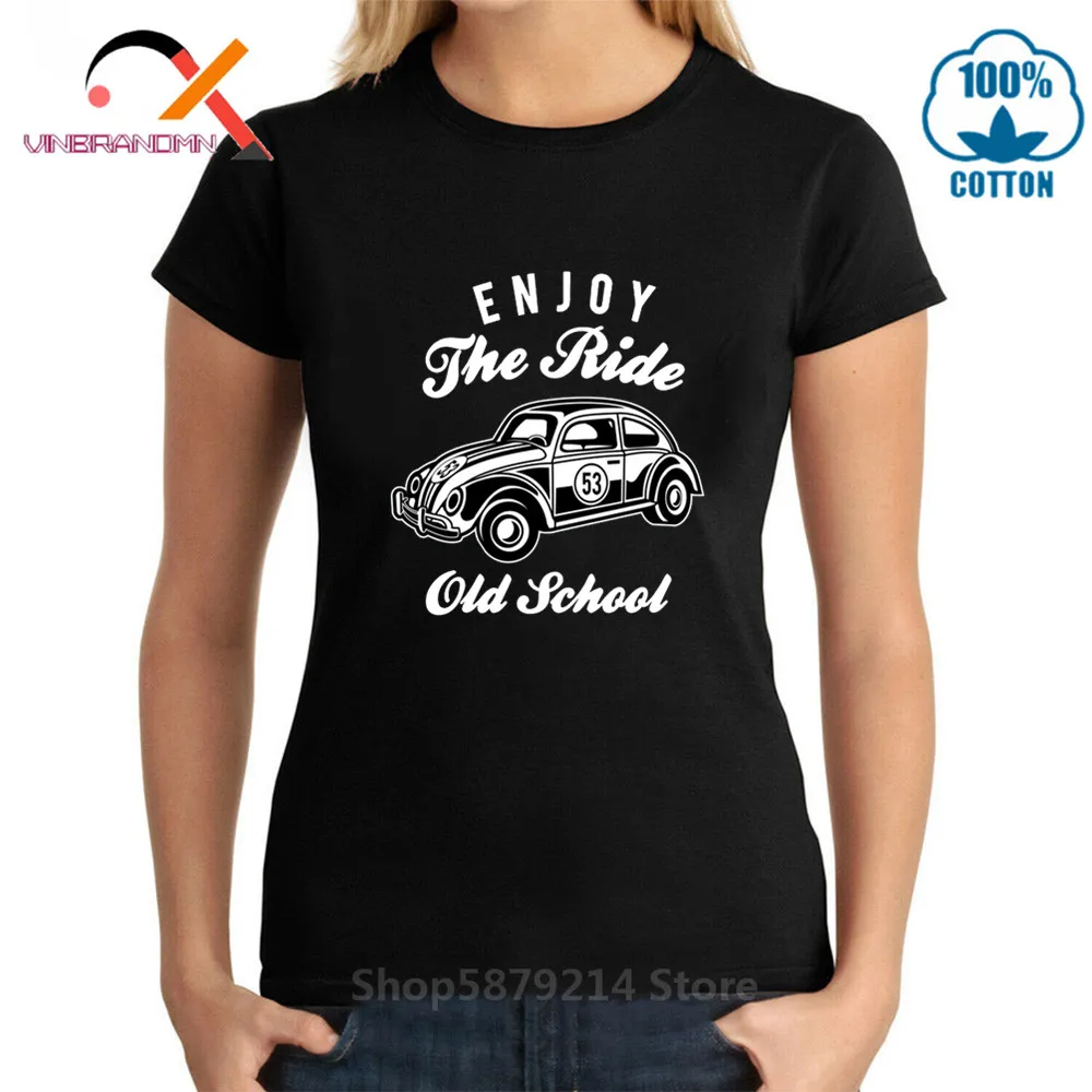 Фото Новейшая Классическая футболка из 100% хлопка с дизайном Herbie 53 женская модная