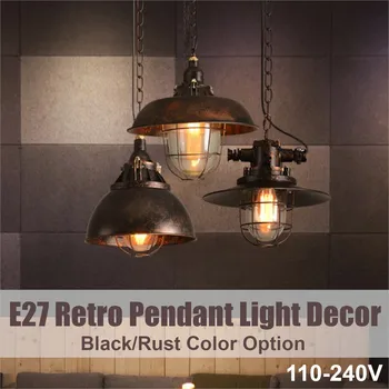 110-240V E27 Retro Iron Pendant Light Vintage Industrial Pendant Lamp Hanging Indoor Lighting Bar Restaurant Home Decor Fixture
110-240V E27 Retro Iron Pendant Light Vintage Industrial Pendant Lamp Hanging Indoor Lighting Bar Restaurant Home Decor Fixture