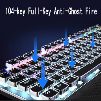 AULA Mechanical Keyboard 104 keys Blue/ Black Switch Gaming Keyboards for Tablet Desktop ADD Russian Spanish Arabic Hebrew
AULA Mechanical Keyboard 104 keys Blue/ Black Switch Gaming Keyboards for Tablet Desktop ADD Russian Spanish Arabic Hebrew