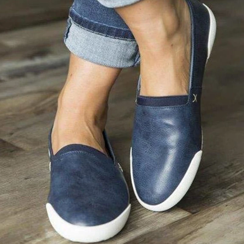 Autumn Women Flats Loafers PU Leather Slip on Round Toe Sewing Shallow Rubber Black Casual Female Ladies Shoes Zapato De Mujer
Autumn Women Flats Loafers PU Leather Slip on Round Toe Sewing Shallow Rubber Black Casual Female Ladies Shoes Zapato De Mujer