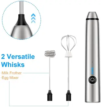 Rechargeable Milk Frother Handheld Electric Foam Maker with Stainless Whisk 3 Speed for Bulletproof Coffee Latte Cappuccino Hot
Rechargeable Milk Frother Handheld Electric Foam Maker with Stainless Whisk 3 Speed for Bulletproof Coffee Latte Cappuccino Hot