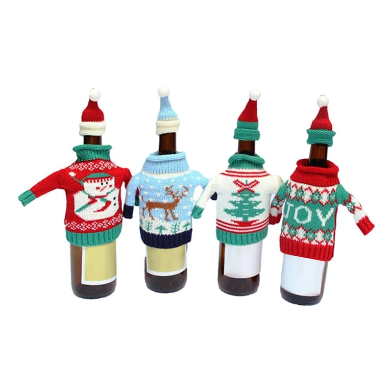 Set of 4 Christmas Wine Bottle Covers,Wine Bottle Knitted Sweater Covers Set,for Christmas Decorations Xmas Gift
Set of 4 Christmas Wine Bottle Covers,Wine Bottle Knitted Sweater Covers Set,for Christmas Decorations Xmas Gift