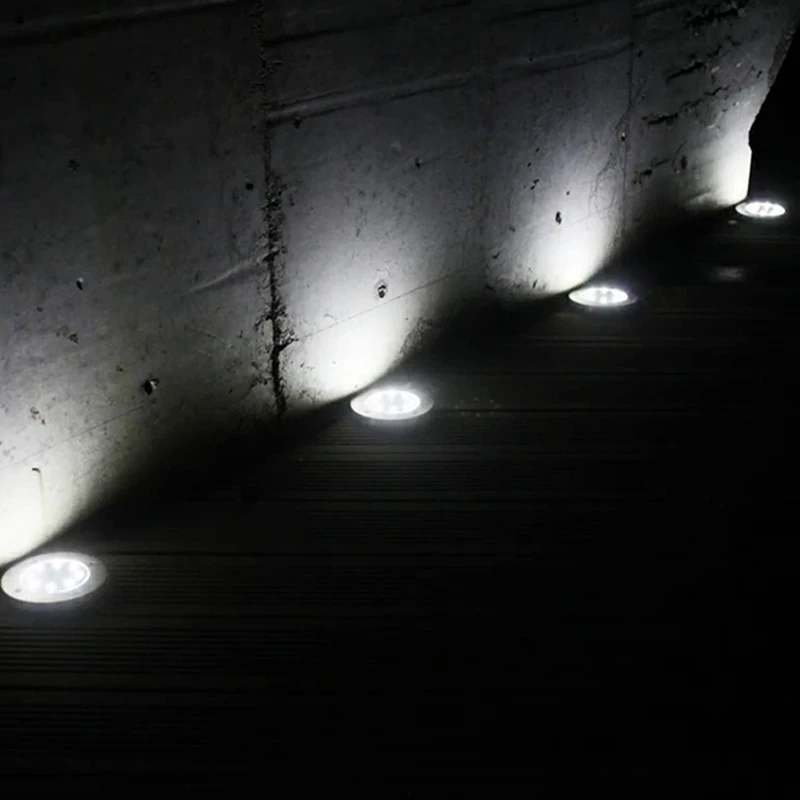 Фото Солнечная лампа 8 LED нержавеющая сталь открытый светодиодный солнечный свет для