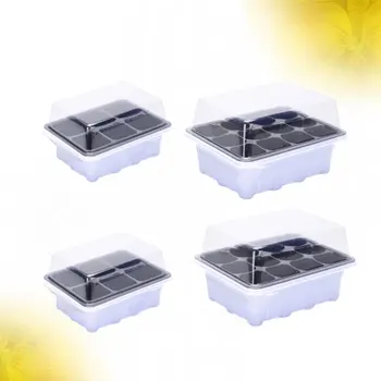 4 Pcs Seedling Tray Sprout Plate 6/12 Cells Nursery Pots Tray with Transparent Lids Box for Gardening Bonsai DIY (6 and 12 Cells 
4 Pcs Seedling Tray Sprout Plate 6/12 Cells Nursery Pots Tray with Transparent Lids Box for Gardening Bonsai DIY (6 and 12 Cells