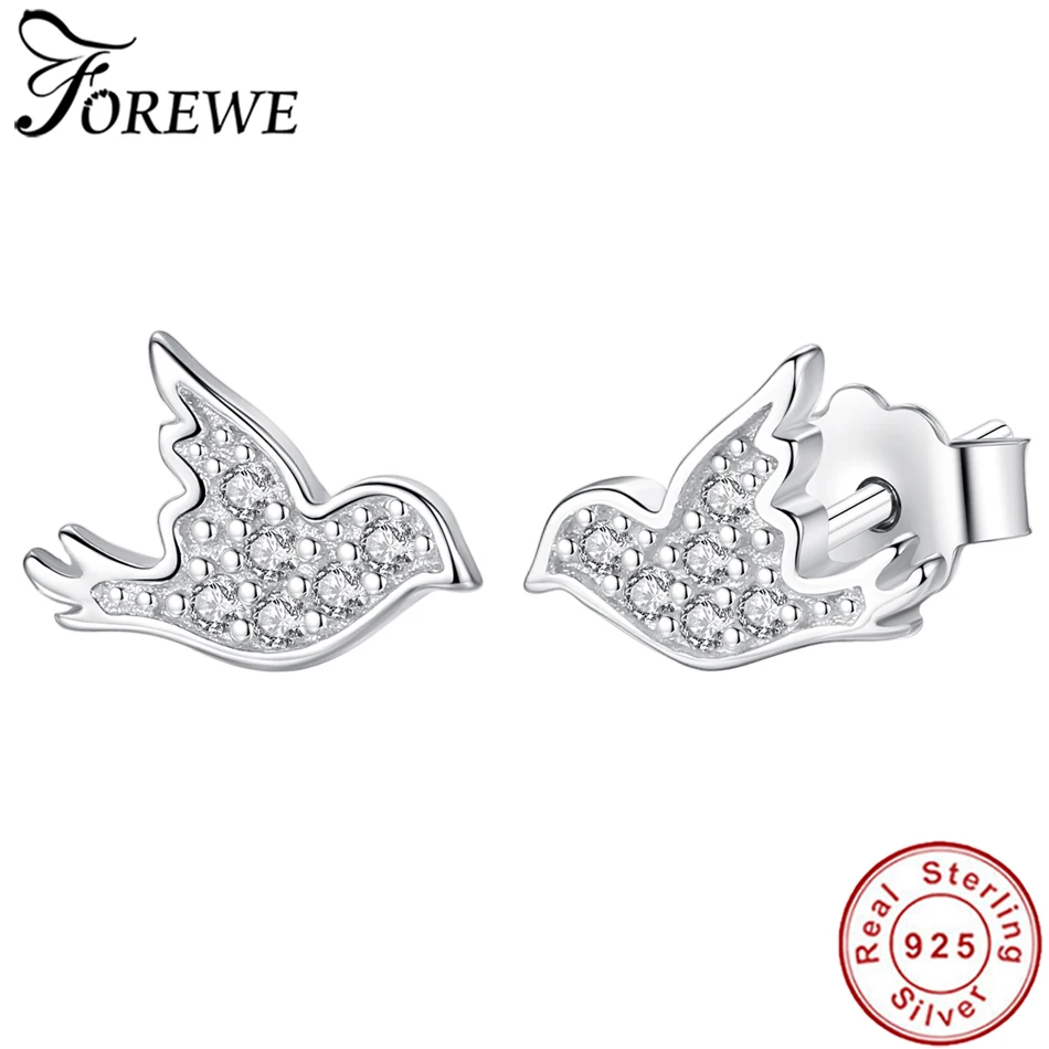 FOREWE 100% 925 Sterling Silver Collection Bird Swallow with Nest Stud Earrings for Women Fine Jewelry S925 Gift
FOREWE 100% 925 Sterling Silver Collection Bird Swallow with Nest Stud Earrings for Women Fine Jewelry S925 Gift