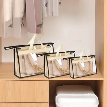 Non-woven Fabric And PVC Transparent Organizer Bag Cubic Zip Lock Plastic Bags Dust-proof Eco Bag Bedroom Storage Bags Simple 
Non-woven Fabric And PVC Transparent Organizer Bag Cubic Zip Lock Plastic Bags Dust-proof Eco Bag Bedroom Storage Bags Simple