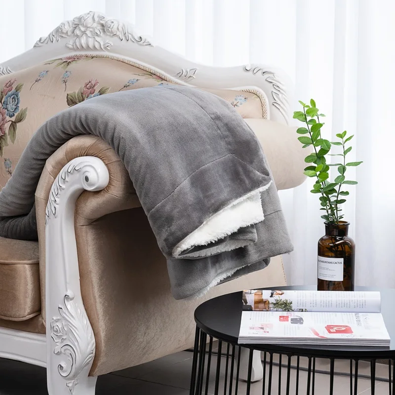 Sherpa Solid Blankets Throw Wool Blankets For Beds Double Layer Winter Comfort Cotton Fluffy Plush Blanket on Sofa/Bed Bedspread
Sherpa Solid Blankets Throw Wool Blankets For Beds Double Layer Winter Comfort Cotton Fluffy Plush Blanket on Sofa/Bed Bedspread