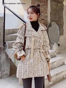Woolen coat women are small and tall, autumn and winter 2020 new Korean loose medium length foreign style woolen overcoat 
Woolen coat women are small and tall, autumn and winter 2020 new Korean loose medium length foreign style woolen overcoat