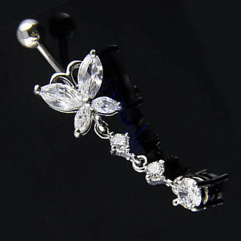 Shiny Butterfly Zircon Medical Women Belly Button Ring Beautiful Navel Piercing Body Fashion Jewelry Best Gift for Ladies 2019
Shiny Butterfly Zircon Medical Women Belly Button Ring Beautiful Navel Piercing Body Fashion Jewelry Best Gift for Ladies 2019