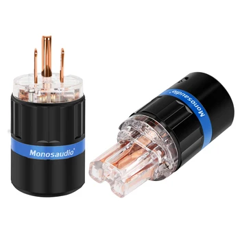 Monosaudio M105/F105 High End US Pure Copper AC Power Plug US Electric Power Outlet Connector AC250V 16A Hifi Power Plug
Monosaudio M105/F105 High End US Pure Copper AC Power Plug US Electric Power Outlet Connector AC250V 16A Hifi Power Plug
