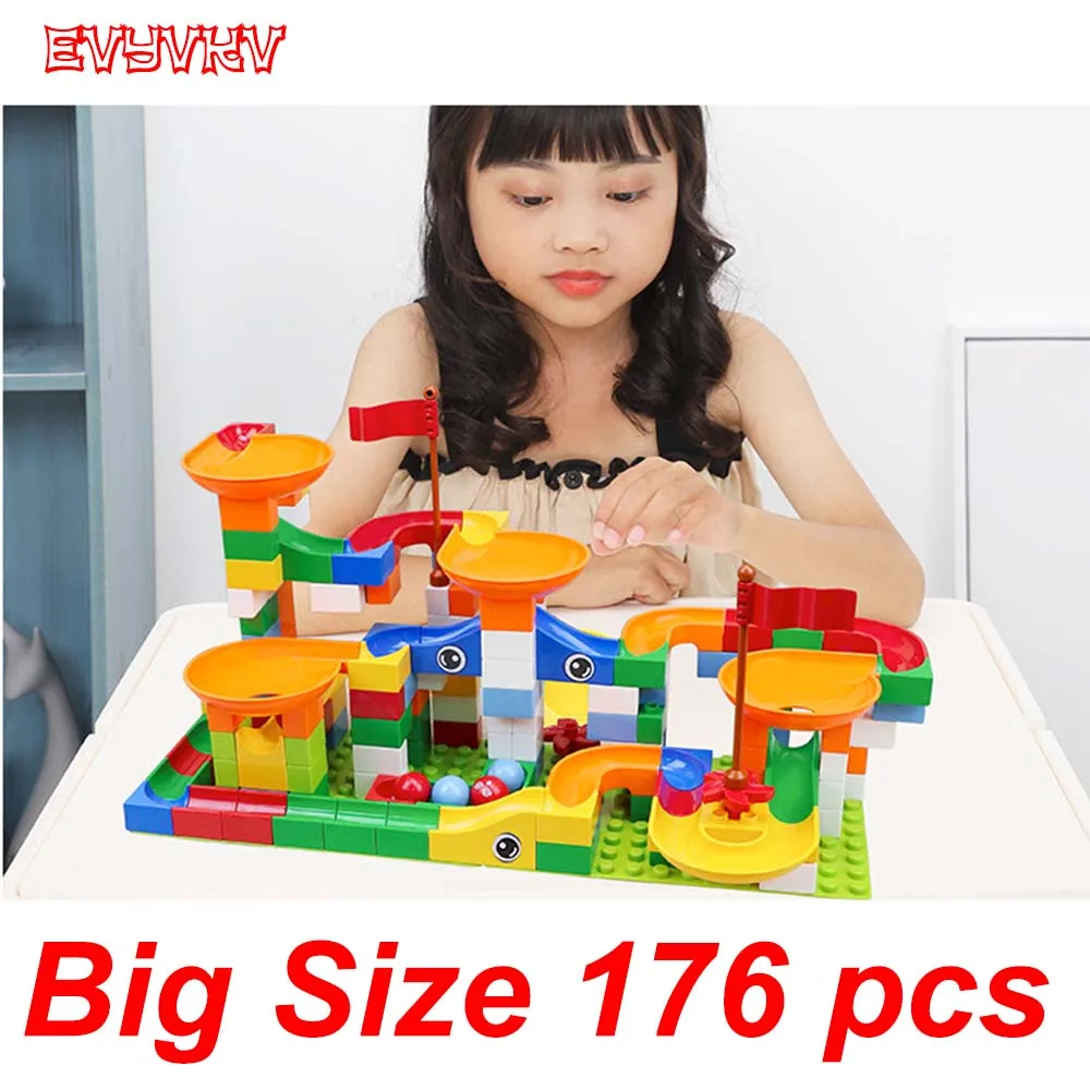 176 PCS Big Size Funnel Slide Blocks Marble Race Run Block Compatible LegoINGlys Duploed Building DIY Bricks Toy For Children
176 PCS Big Size Funnel Slide Blocks Marble Race Run Block Compatible LegoINGlys Duploed Building DIY Bricks Toy For Children
