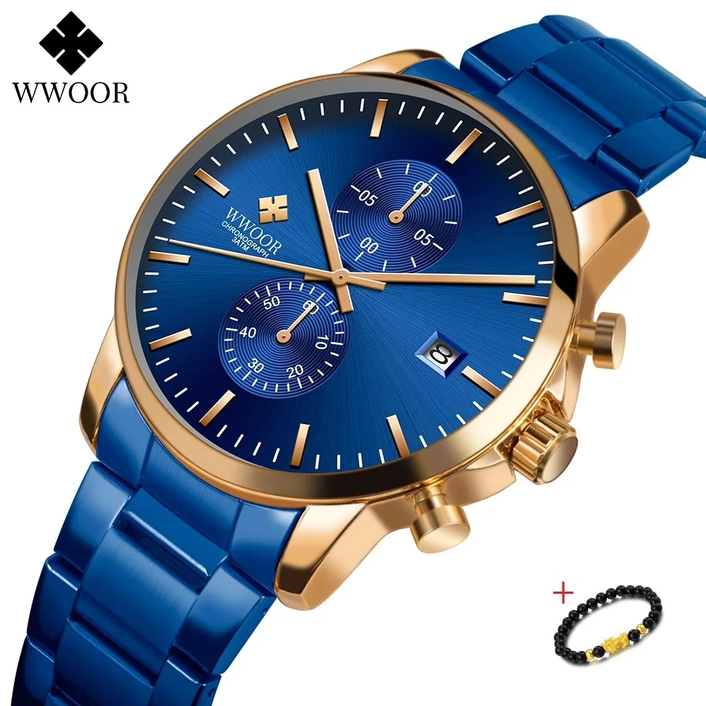 WWOOR Men Watch Luxury Gold Business Quartz Clock Analog Chronograph Sports Waterproof Stainless Steel Mens Wristwatch For Men
WWOOR Men Watch Luxury Gold Business Quartz Clock Analog Chronograph Sports Waterproof Stainless Steel Mens Wristwatch For Men