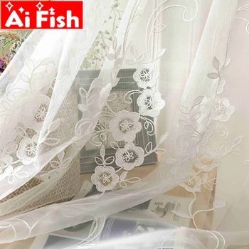 White Luxury Noble Floral Lace Sheer Voile for Bedroom Panel Elegant Embroidery Kitchen Curtain Tulle for Living Room MY173#3
White Luxury Noble Floral Lace Sheer Voile for Bedroom Panel Elegant Embroidery Kitchen Curtain Tulle for Living Room MY173#3