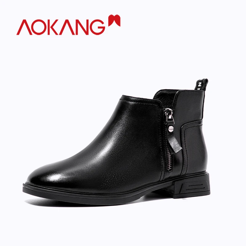 AOKANG ankle boots women 2019 classic heels women winter boots warm Genuine leather Snow boots women shoes hot Zipper shoes
AOKANG ankle boots women 2019 classic heels women winter boots warm Genuine leather Snow boots women shoes hot Zipper shoes