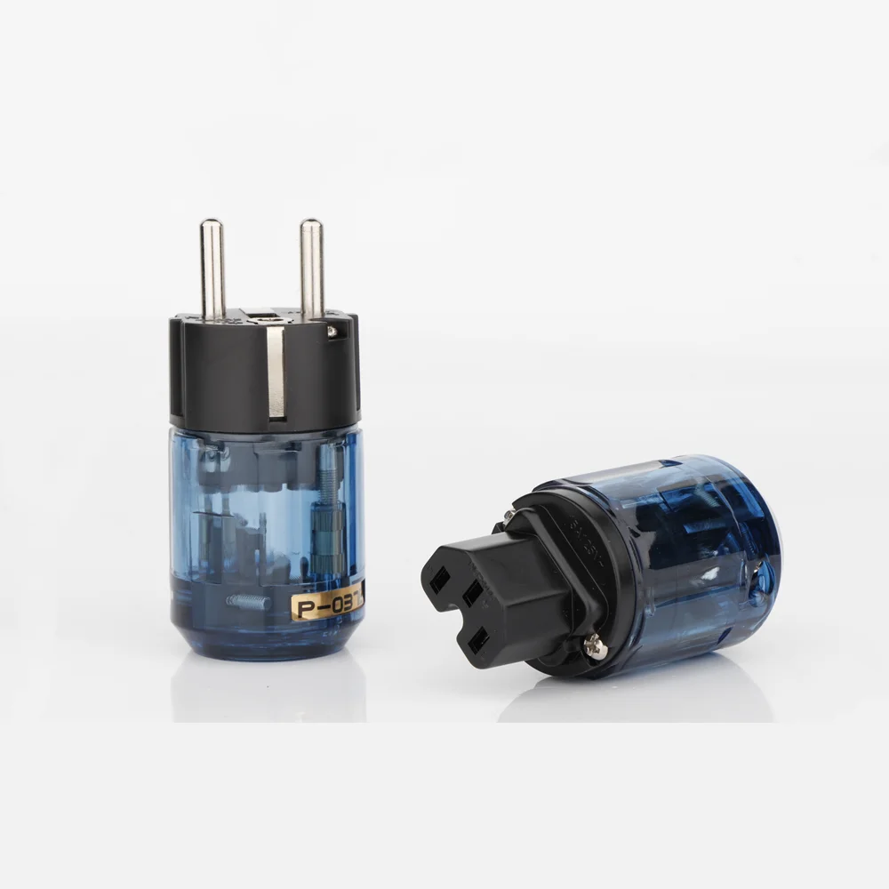 Piece Rhodium plated P037E C-037 EUR Power Plug Schuko HIFI Male Conenctor | Электроника