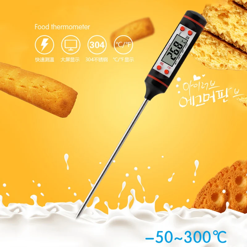 Kitchen Cooking Thermometer Digital Probe Meat Thermometer BBQ Grill Food Thermometer Home Kitchen Thermometer For Milk Water
Kitchen Cooking Thermometer Digital Probe Meat Thermometer BBQ Grill Food Thermometer Home Kitchen Thermometer For Milk Water
