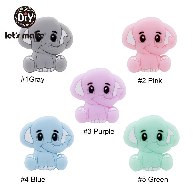 Let's Make BPA Free 5pc Elephant Teething Beads Silicone Elephants Necklaces BPA Free Baby Teether Silicone Teether Toy For Kids
Let's Make BPA Free 5pc Elephant Teething Beads Silicone Elephants Necklaces BPA Free Baby Teether Silicone Teether Toy For Kids