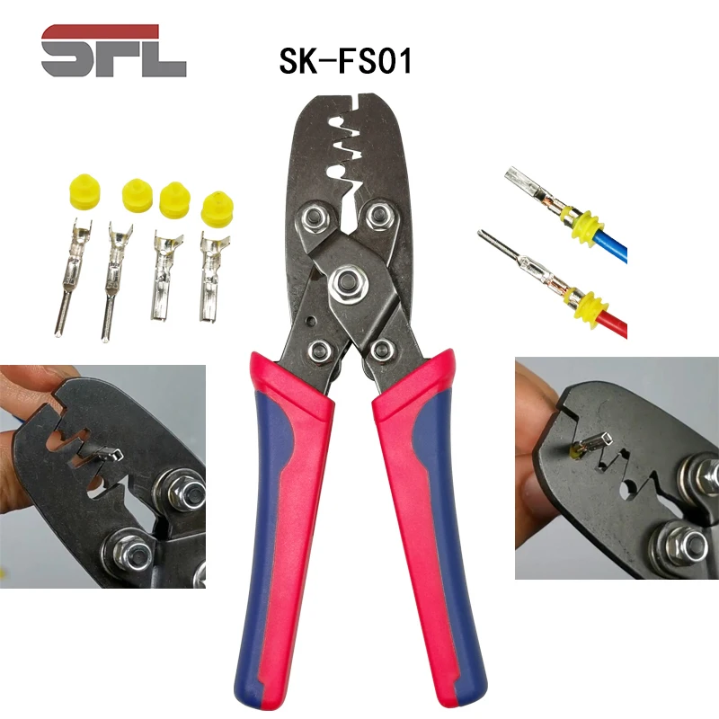 Automotive waterproof connector terminal crimping tool pliers two crimping method Japanese version for 0.35-2mm2 terminal
Automotive waterproof connector terminal crimping tool pliers two crimping method Japanese version for 0.35-2mm2 terminal