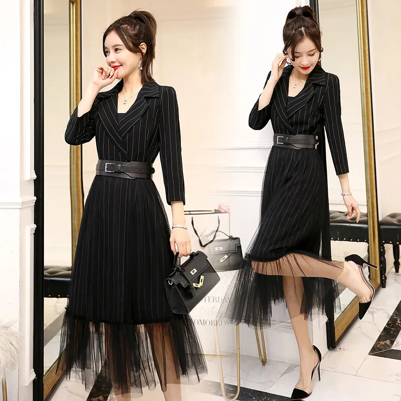 2019 Spring Clothing Trend Elegant Skirt Comfortable Fashion Stripes Joint Mid-length Cool Versatile Dress
2019 Spring Clothing Trend Elegant Skirt Comfortable Fashion Stripes Joint Mid-length Cool Versatile Dress