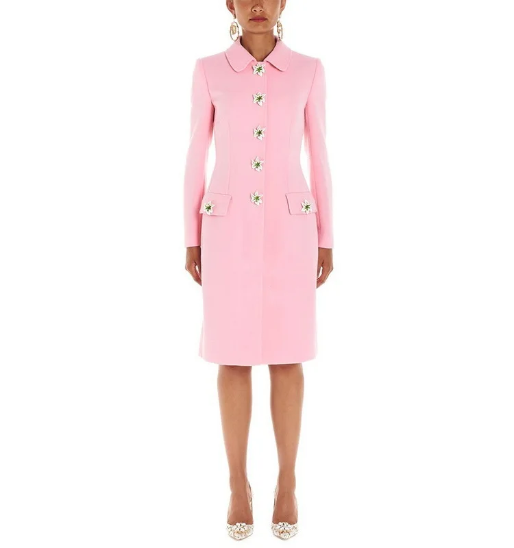 Women high quality elegant sim fit coat 2019 autumn brand design Pink Trench coat Chic women's coat A946
Women high quality elegant sim fit coat 2019 autumn brand design Pink Trench coat Chic women's coat A946