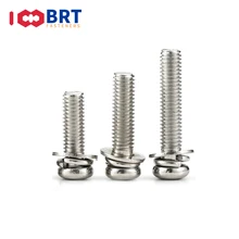 M2M2.5M3M4M5M6 nickel-plated round head cross pan head three combination screw with pad round head screw
M2M2.5M3M4M5M6 nickel-plated round head cross pan head three combination screw with pad round head screw